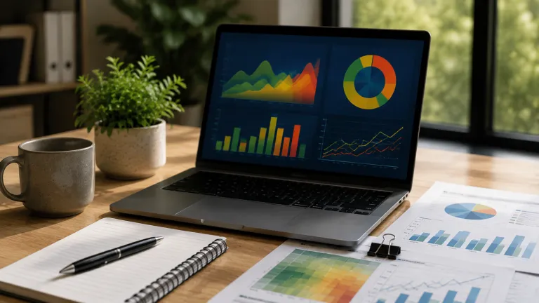 AI sentiment analysis in CRM concept showing a modern workspace with data dashboards and analytics visuals for understanding customer feedback signals.